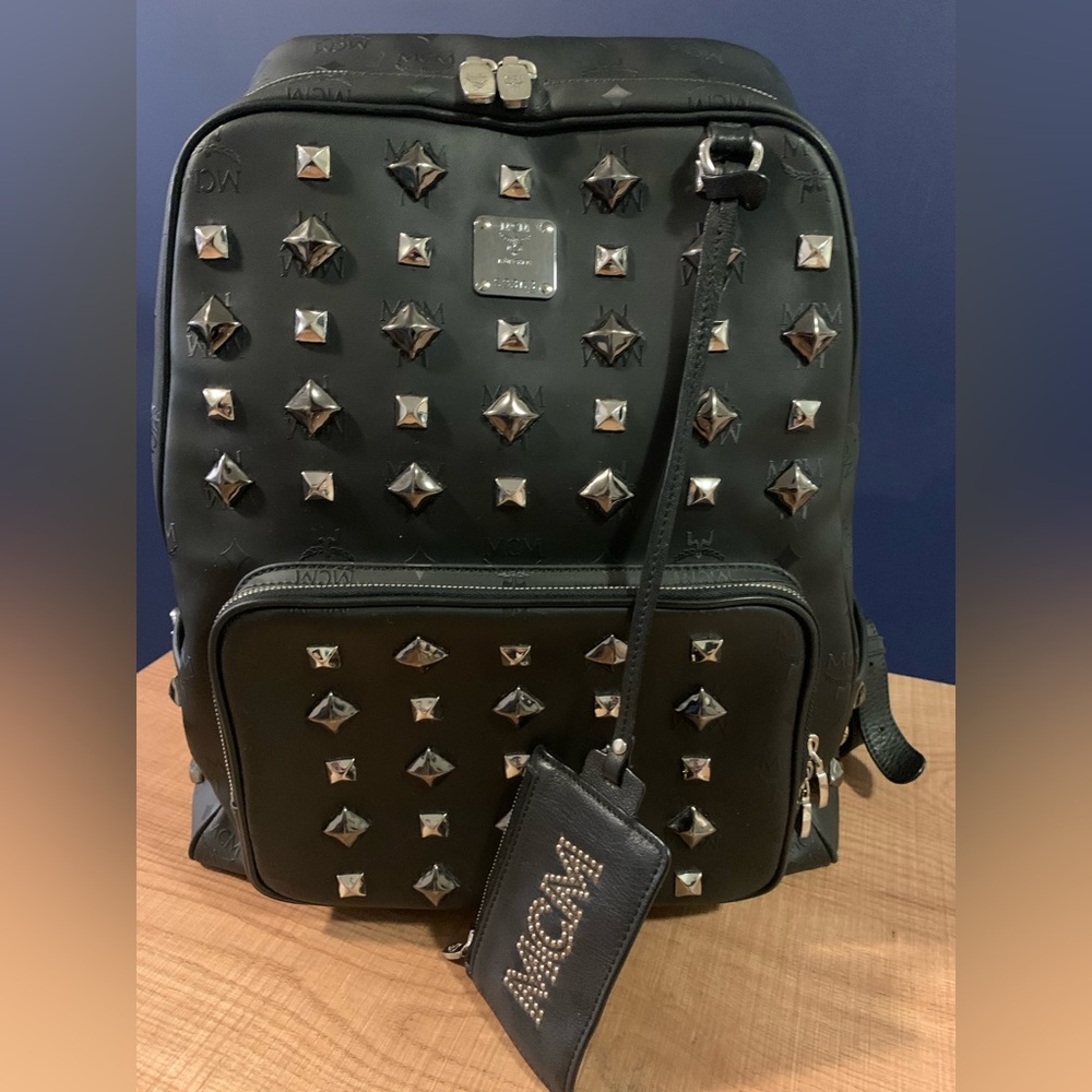 MCM Logogram Studs Backpack